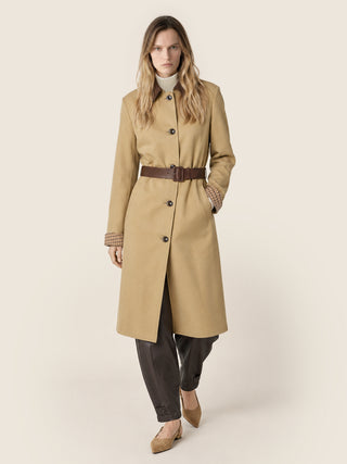 Reversible Trench in Houndstooth Cotton and Cashmere Gabardine 2