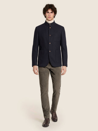 Bard Regular-Slim 5 Pocket Pants in Taupe Stretch Cotton Corduroy 3