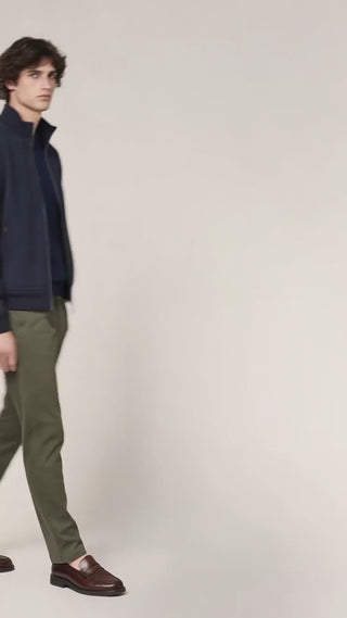 Bobby — Pantalones en sarga stretch de algodón y lyocell